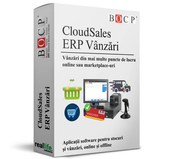 CloudSales ERP Vanzari online si offline, casa de marcat, bon fiscal, gestiune, facturare, awb, documente multiple